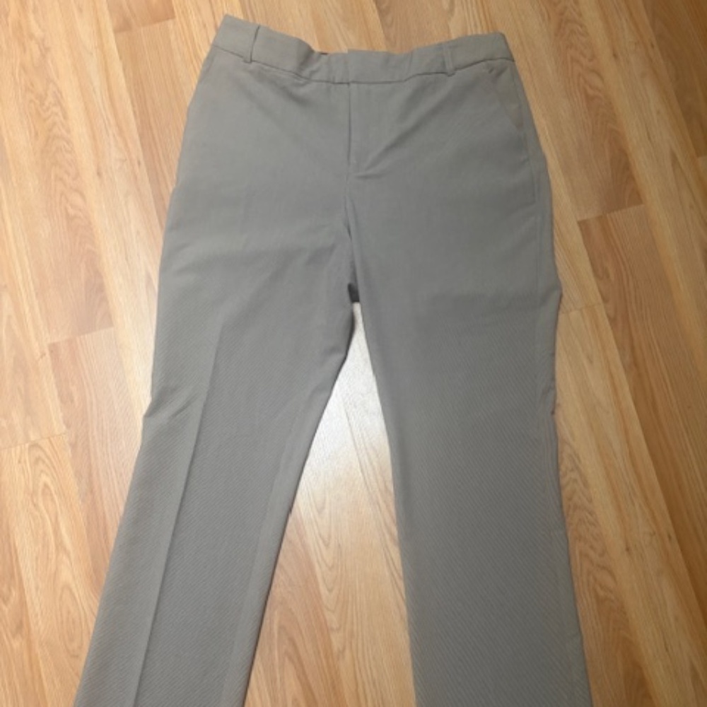 Wide bottom beige dress pants